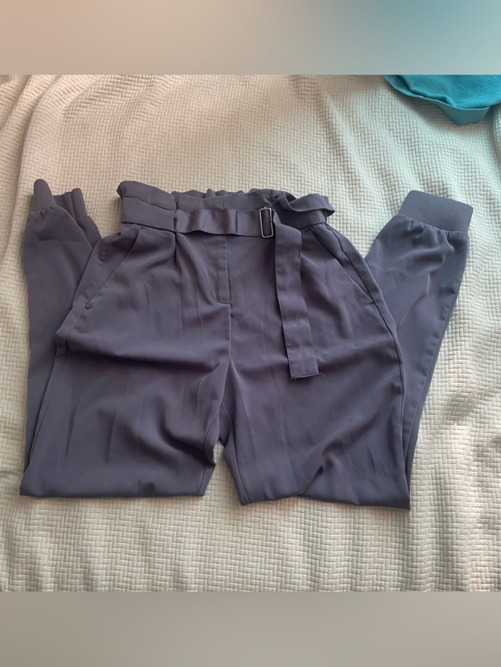 Dynamite Taupe High-Waisted Paperbag Trousers